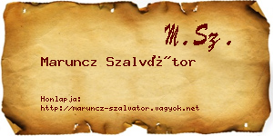 Maruncz Szalvátor névjegykártya